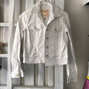 Michael kors white denim jacket
